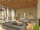 rendering salone con quadrifora